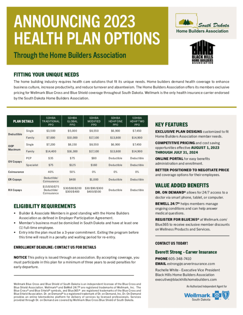 2023 Health Plan flyer