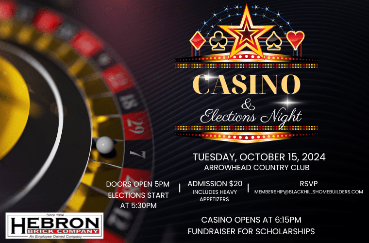 Casino & Elections Night Tuesday October 15th, 2024