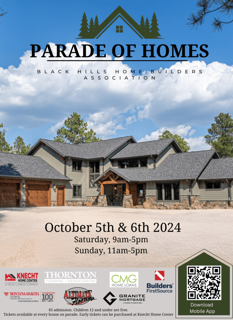 Black Hills Home Builders Association Parade of Homes October 5th & 6th 2024