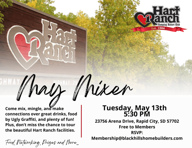 Black Hills Home Builders May Monthly Mixer Flyer