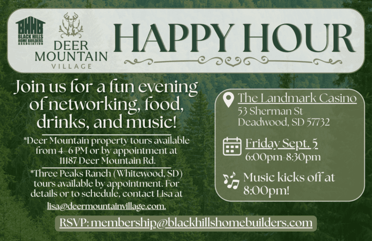 BHHBA deer mountain happy hour at landmark casino in deadwood, sd on september 5th 2025