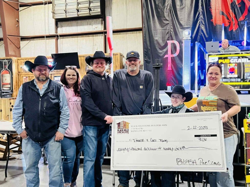 Black Hills home Builders Assocation check for Pub Crawl